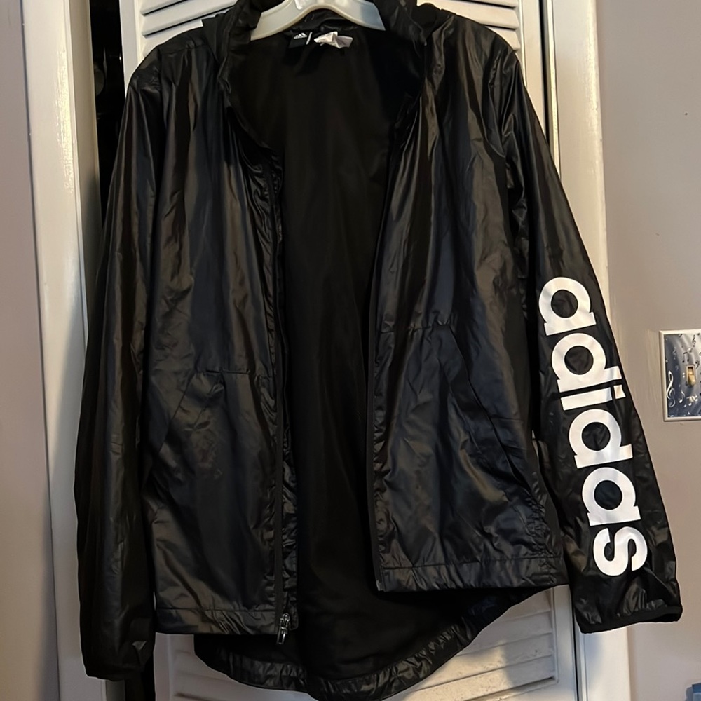 Women’s adidas black rain jacket